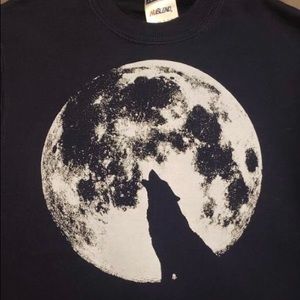 Navy Wolf Moon Sweater
